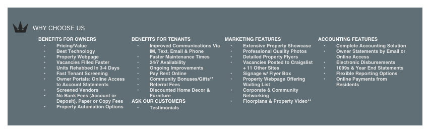 ￼
WHY CHOOSE US￼